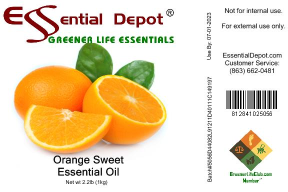 Orange Sweet Essential Oil - 1 kg. - Approx 2.2 lbs.