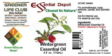 Wintergreen Essential Oil - 4 oz.