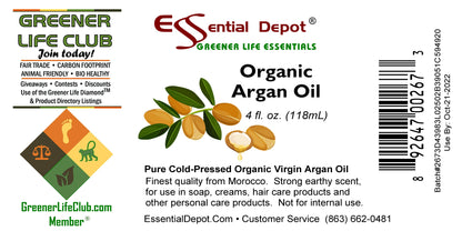 Argan Oil - Virgin - Deodorized - 4 fl oz