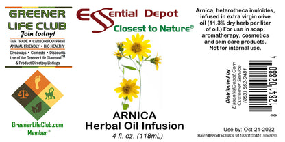 Arnica Herbal Oil Infusion - 4 oz.