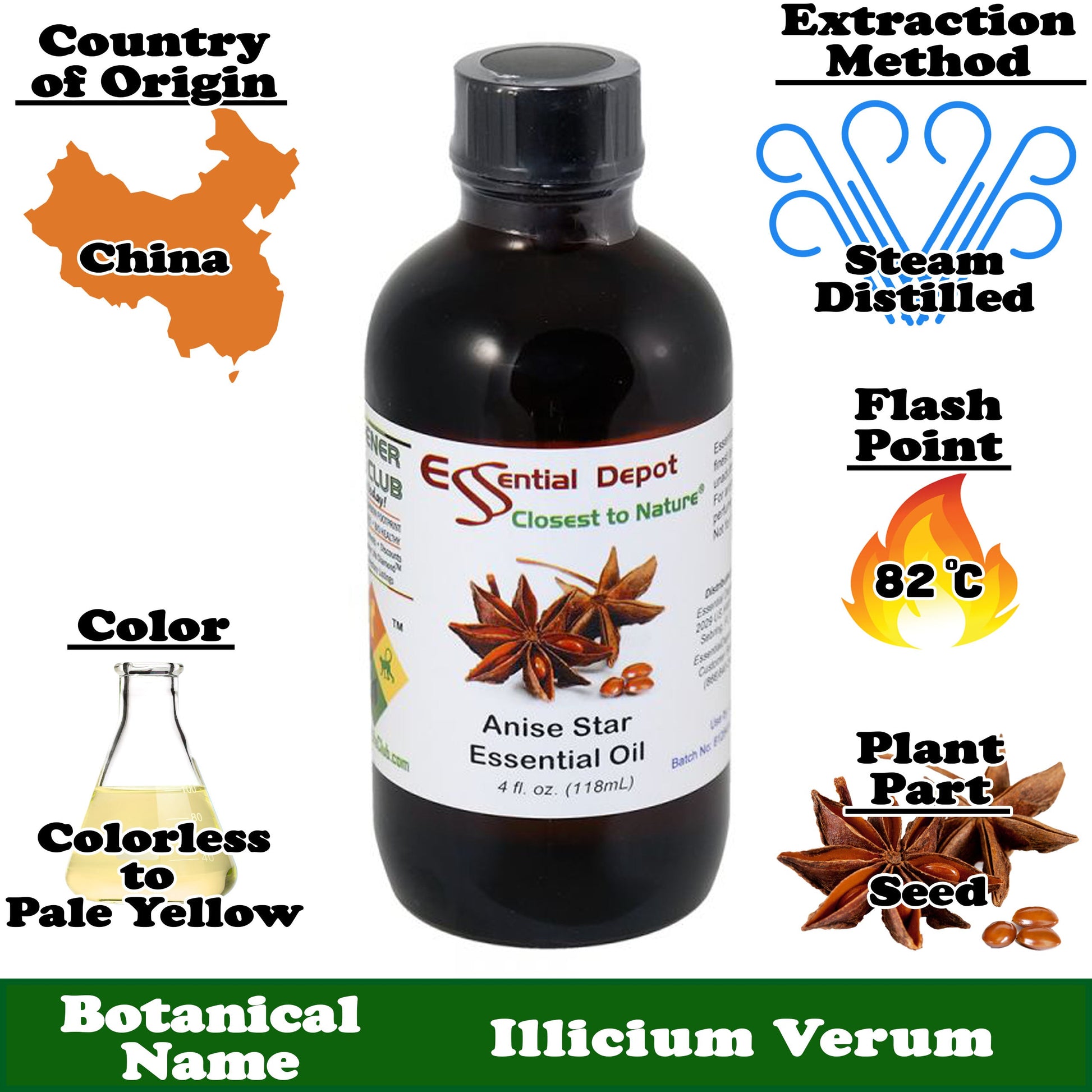 Anise Star Essential Oil - 4 oz.