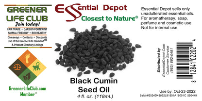 Black Cumin Seed Oil - 4 oz.