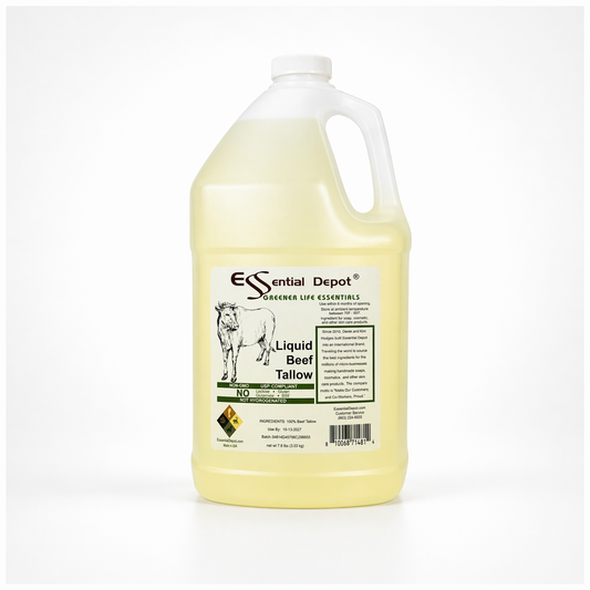 LIQUID Beef Tallow - 1 Gallon - 7.8 lb - FOOD GRADE - No Additives - for soap and skin care products