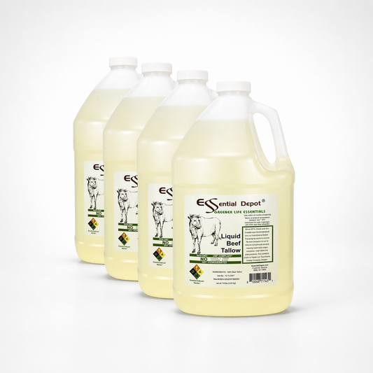 LIQUID Beef Tallow - TallowCUBE - 4 x 7.8 lb jugs - FOOD GRADE - for soap and skin care products)