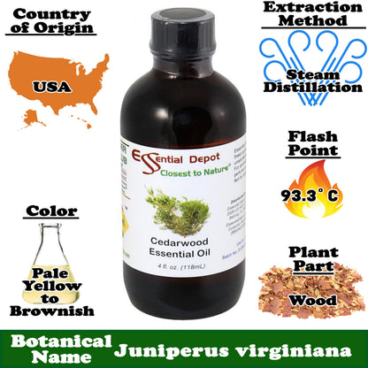 Cedarwood Essential Oil - 4 oz.
