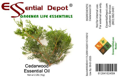 Cedarwood Essential Oil - 1 kg. - Approx 2.2 lbs.