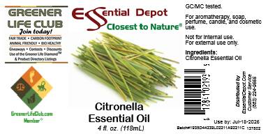 Citronella Essential Oil - 4 oz.