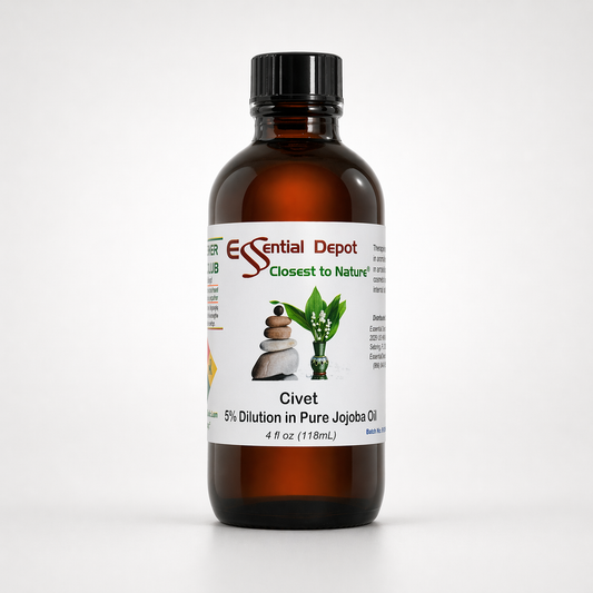 Civet 5% Dilution in Pure Jojoba - 4 fl oz