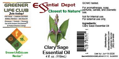 Clary Sage Essential Oil - 4 oz.