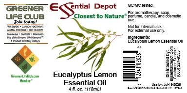 Eucalyptus Lemon Essential Oil - 4 oz.