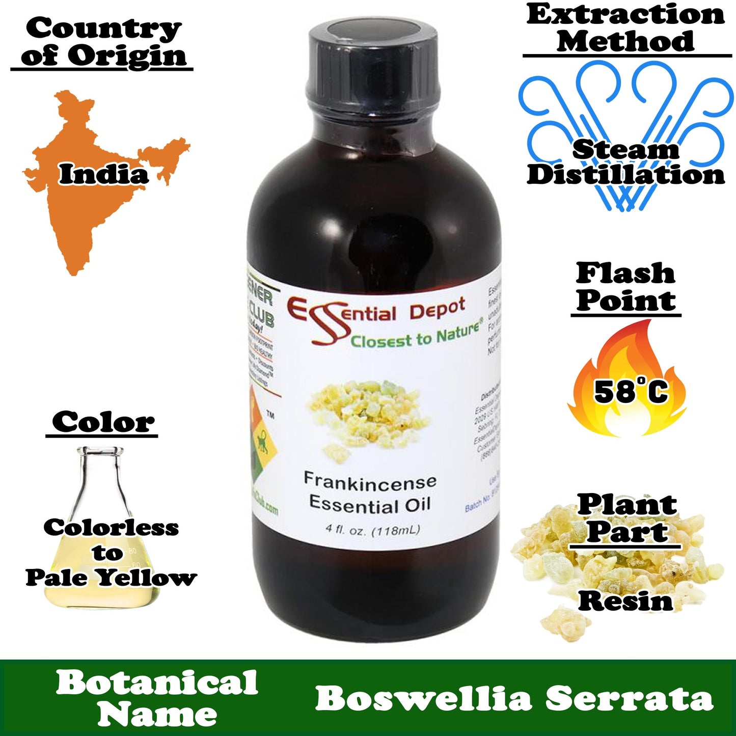 Frankincense Essential Oil - 4 oz.