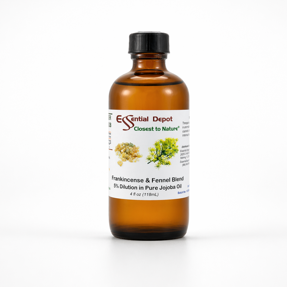 Frankincense & Fennel Blend 5% Dilution in Pure Jojoba - 4oz