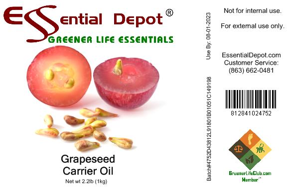 Grapeseed Oil - 1 kg. - Approx 2.2 lbs.