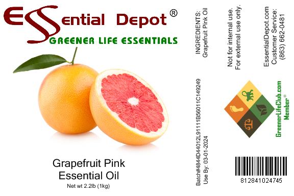 Grapefruit Pink Essential Oil - 1 kg. - Approx 2.2 lbs.