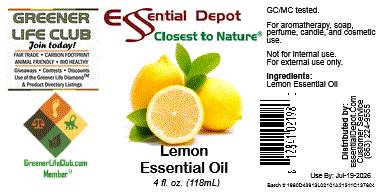 Lemon Essential Oil - 4 oz.