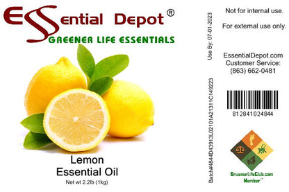 Lemon Essential Oil - 1 kg. - Approx 2.2 lbs.