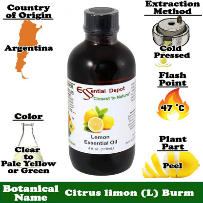 Lemon Essential Oil - 4 oz.