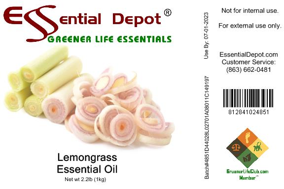 Lemongrass Essential Oil - 1 kg. - Approx 2.2 lbs.