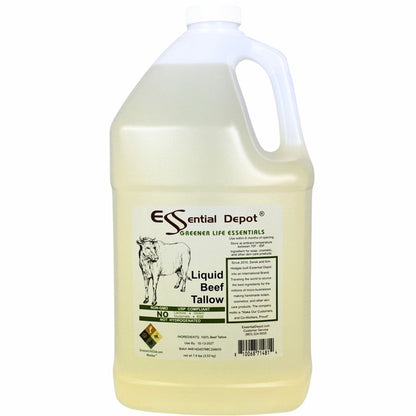 LIQUID Beef Tallow - 1 Gallon - 7.8 lb - FOOD GRADE - No Additives - for soap and skin care products