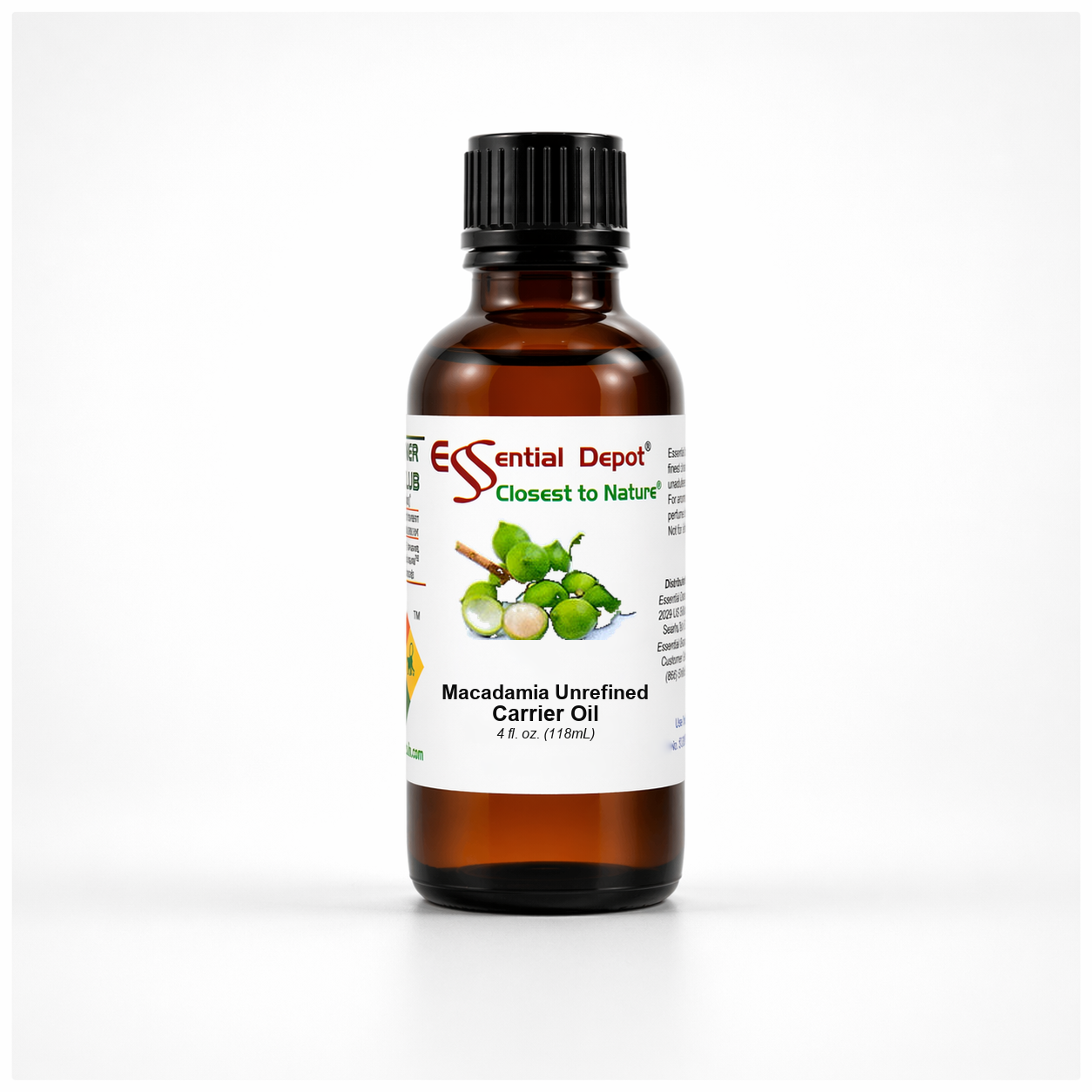 Macadamia Unrefined Carrier Oil - 4oz