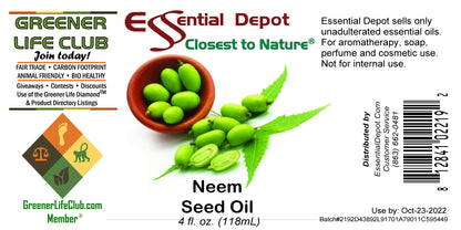 Neem Seed Oil - 4 oz.