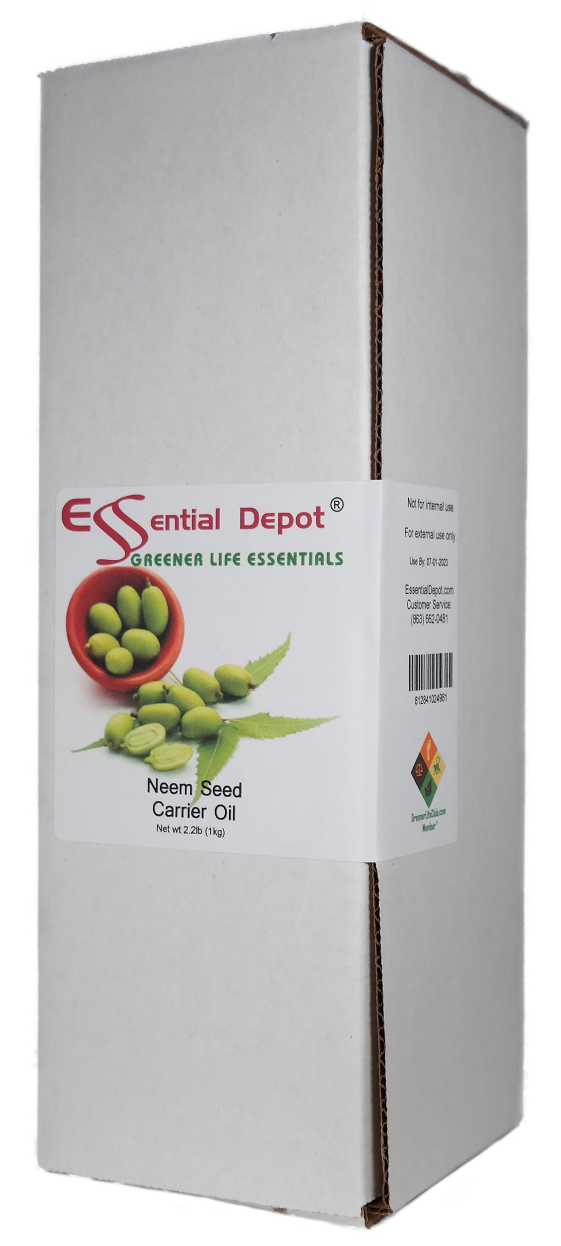 Neem Seed Oil - 1 kg. - Approx 2.2 lbs.