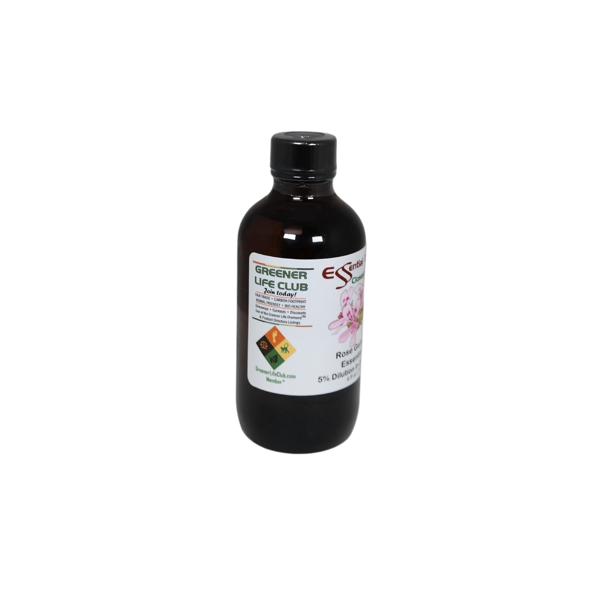 Rose Geranium Essential Oil 5% Dilution in Jojoba - 4 fl oz