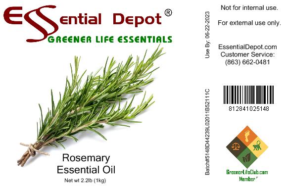 Rosemary Essential Oil - 1 kg. - Approx 2.2 lbs.