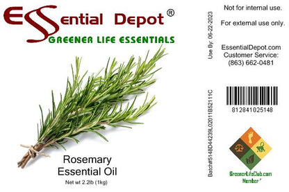Rosemary Essential Oil - 1 kg. - Approx 2.2 lbs.