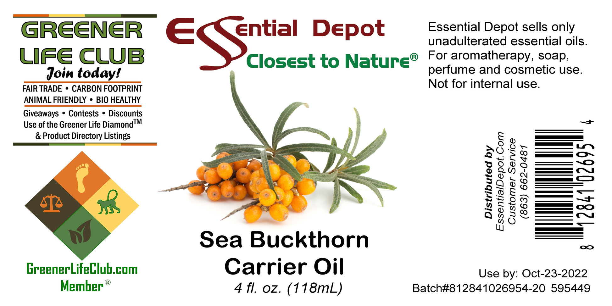 Sea Buckthorn Oil - 4 oz