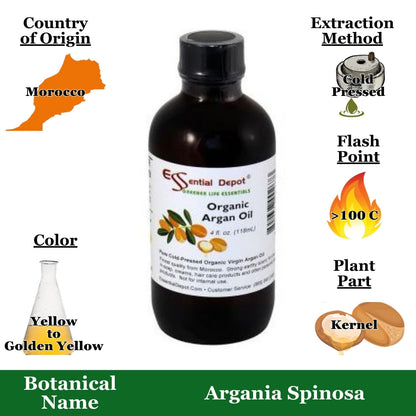 Argan Oil - Virgin - Deodorized - 4 fl oz