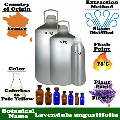 Lavender French Essential Oil - 1kg - Approx. 2.2 lbs.