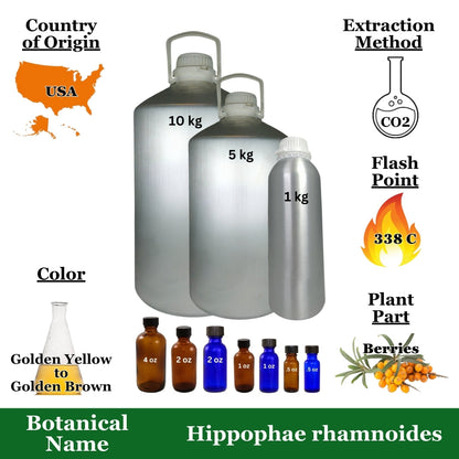 Sea Buckthorn Oil - 1 KG -  Approx 2.2 lbs.