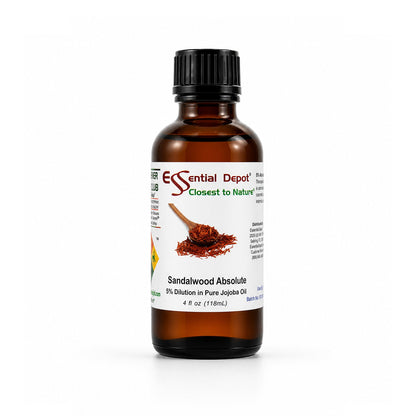 Sandalwood Absolute 5% Dilution in Pure Jojoba - 4oz