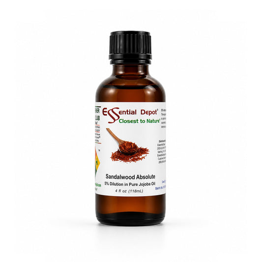 Sandalwood Absolute 5% Dilution in Pure Jojoba - 4oz