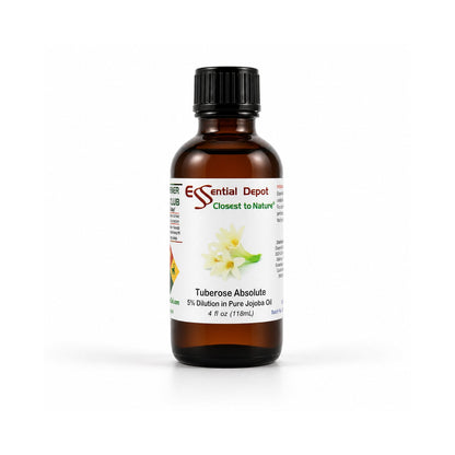 Tuberose Absolute 5% Dilution in Pure Jojoba - 4 fl oz