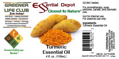 Turmeric Root Essential Oil - 4 oz.