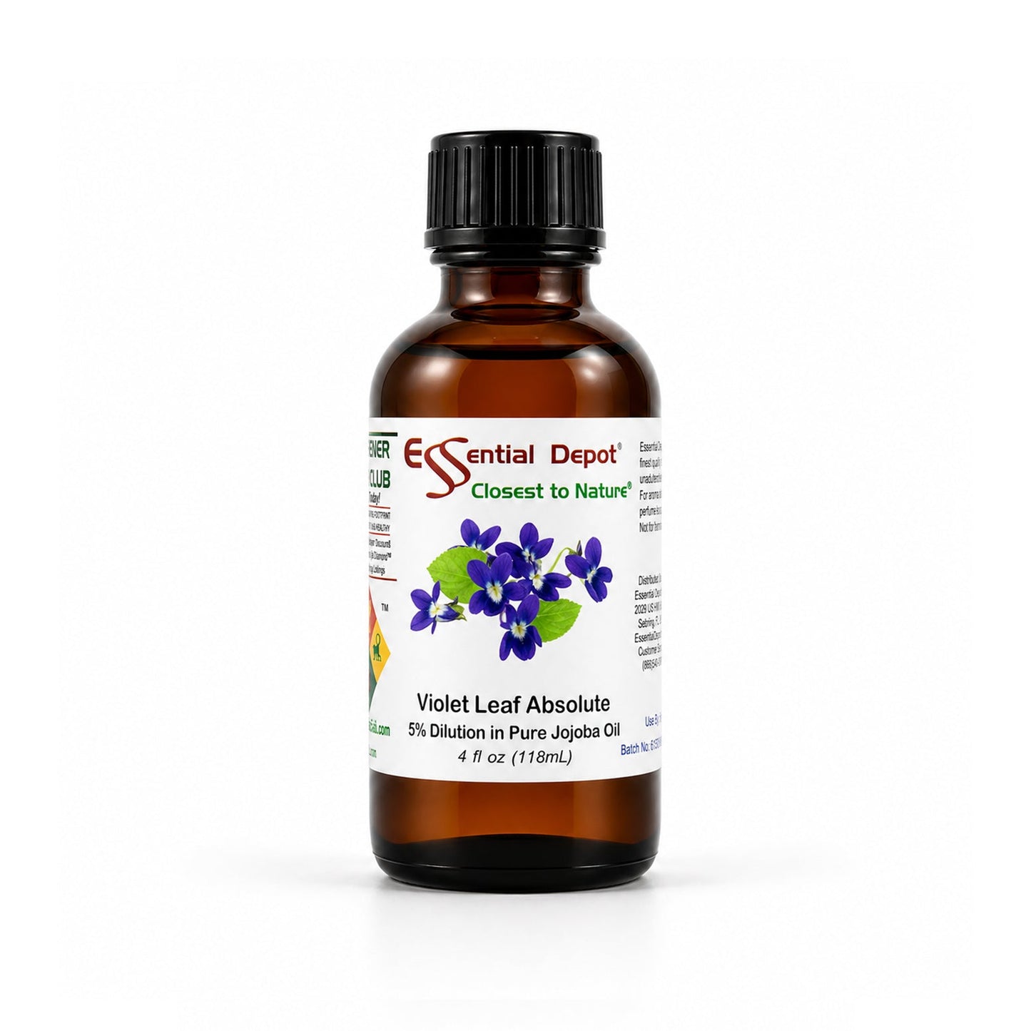 Violet Leaf Essential Oil 5% Dilution in Pure Jojoba - 4 fl oz