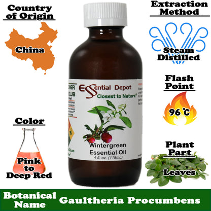 Wintergreen Essential Oil - 4 oz.