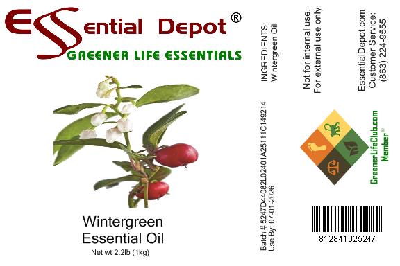 Wintergreen Essential Oil - 1 kg. - Approx 2.2 lbs.